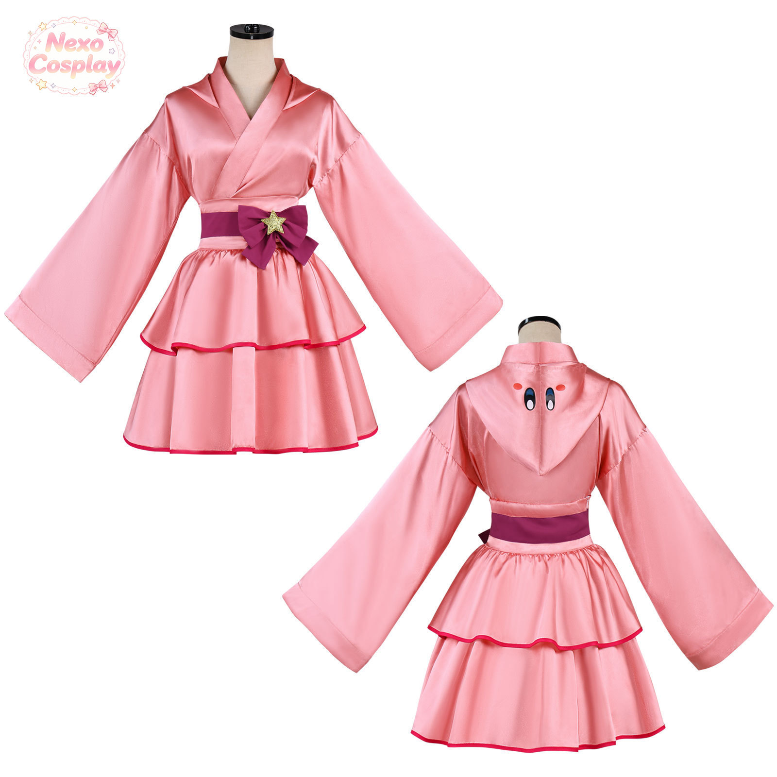 Anime Cosplay Pink - Kostum Cosplay Bola Merah Muda Rok