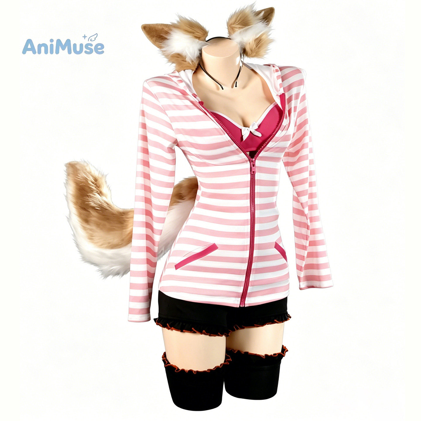 Anime Cosplay Pink - Kostum Cosplay Tamamo no Mae, Kostum