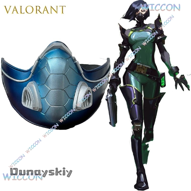 Anime Cosplay Face - Wig Topeng Ular Viper Valorant Cosplay