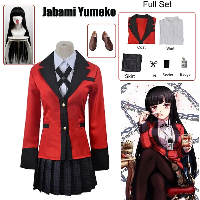 Anime Cosplay Yumeko - Sepatu Cosplay Jabami Yumeko Kakegurui Kostum