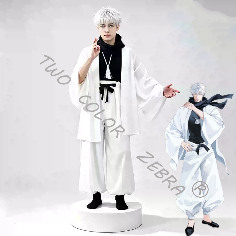 Kostum Cosplay Gojo Satoru dar - Anime Cosplay Jujutsu Kaisen ulasan dan harga