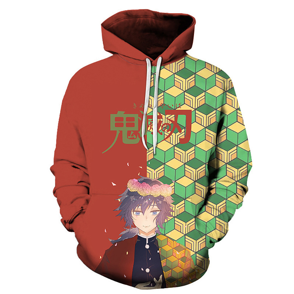 Jaket Hoodie Cetak 3D Demon Sl - Anime Cosplay Demon Slayer ulasan dan harga