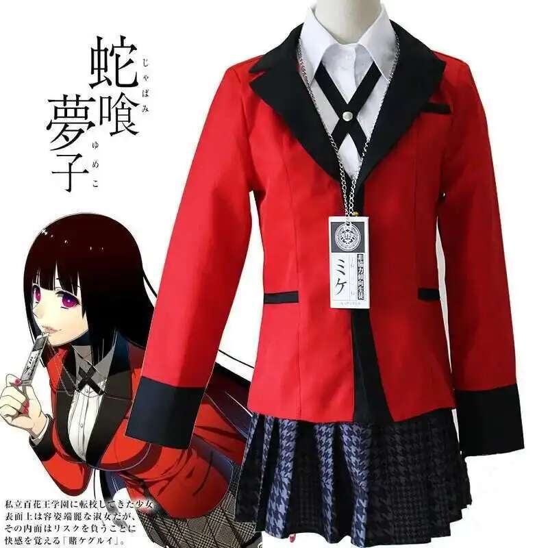 Kostum Cosplay Anime Kakegurui - Anime Cosplay Yumeko ulasan dan harga