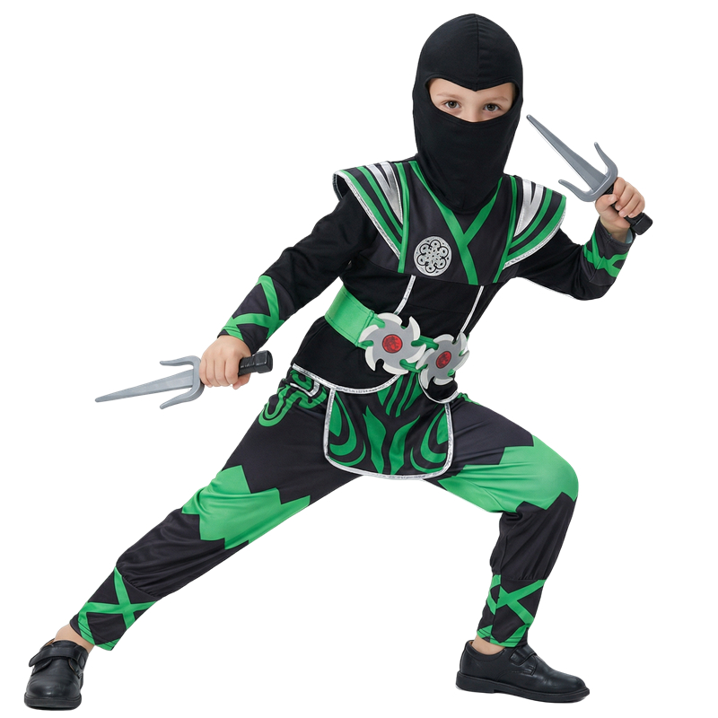 Kostum Ninja Hijau untuk Anak- - Cosplay Anime Boy ulasan dan harga