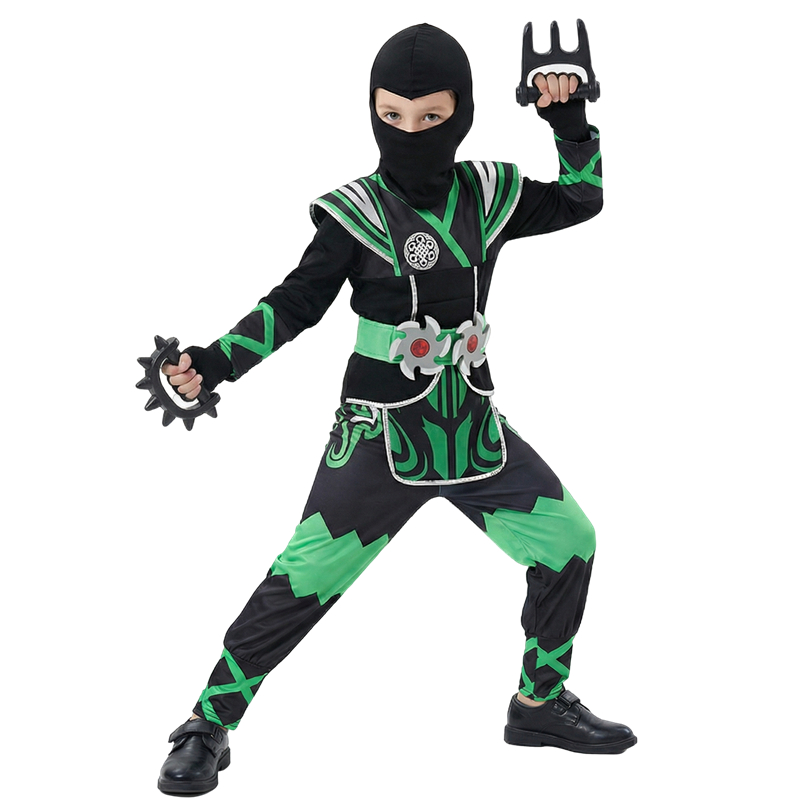 Kostum Ninja Hijau untuk Anak- - Cosplay Anime Boy ulasan dan harga