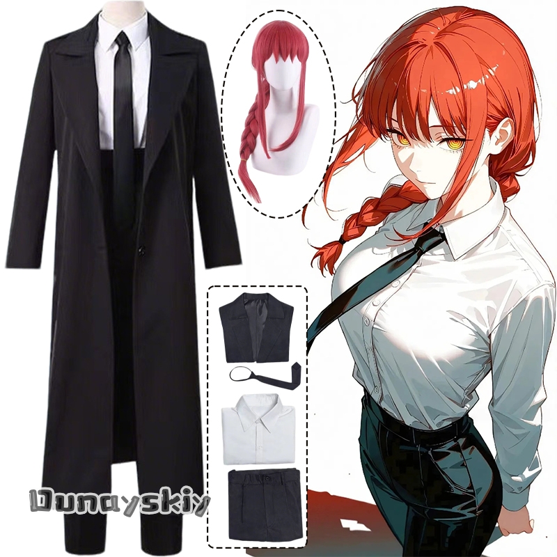 Kostum Cosplay Anime Man Makim - Anime Cosplay Chainsaw Man ulasan dan harga