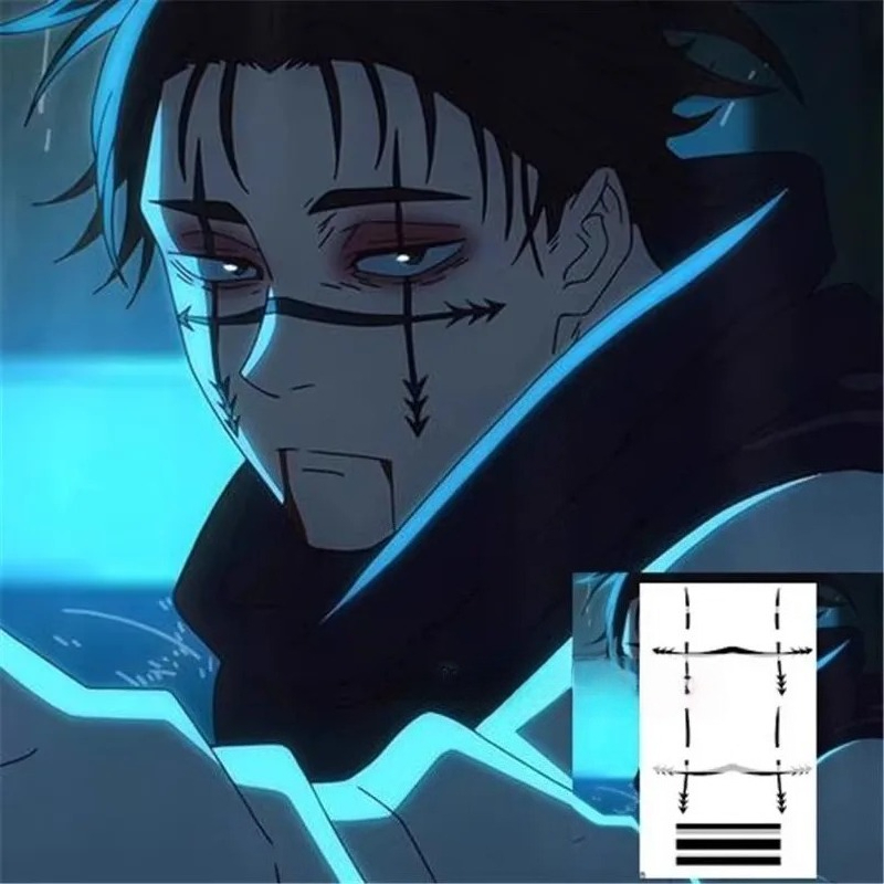 Stiker Tato Choso Anime Jujits - Anime Cosplay Jujutsu Kaisen ulasan dan harga